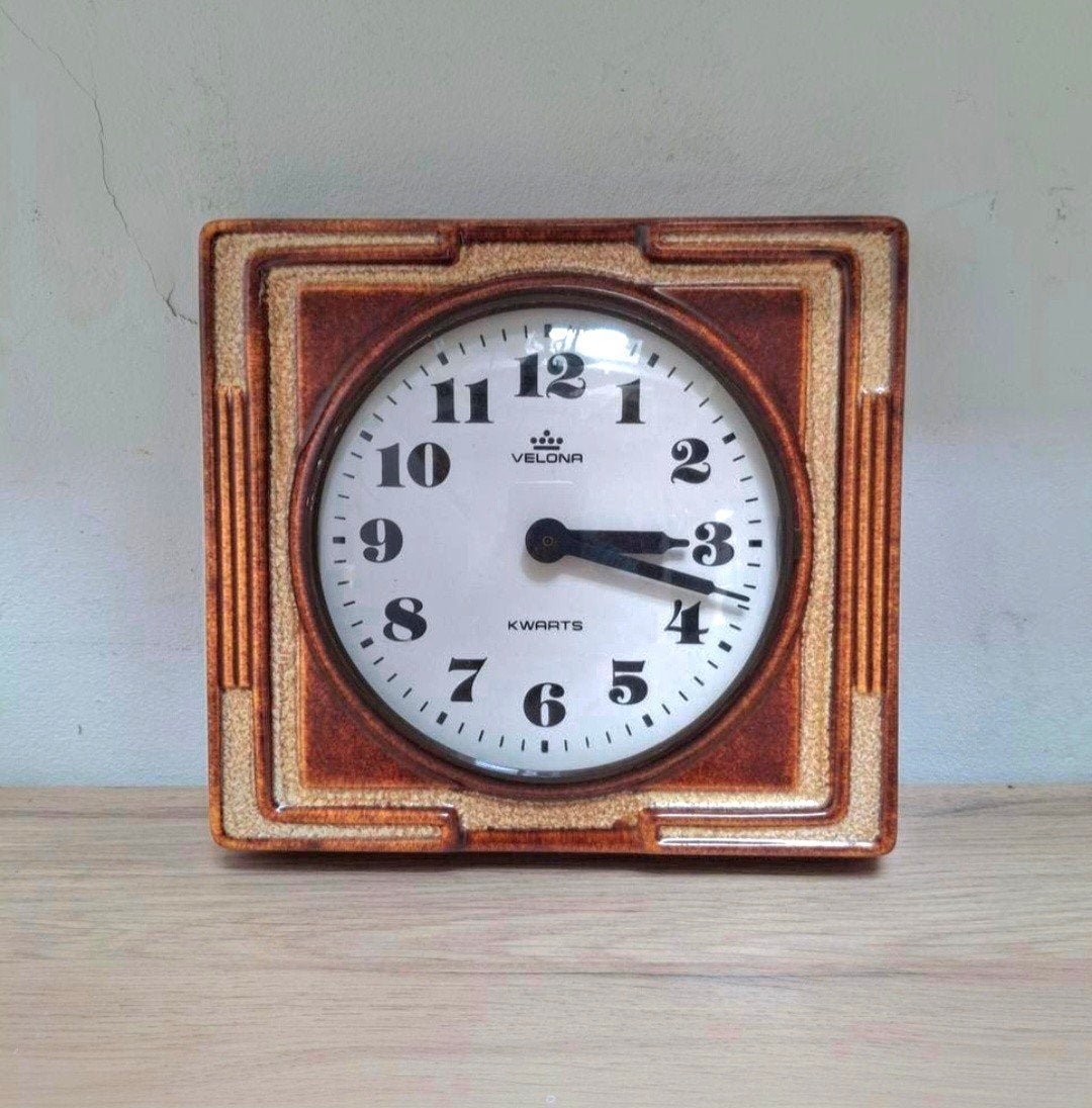 Velona keramische keuken wandklok., Antiek en Kunst, Ophalen of Verzenden