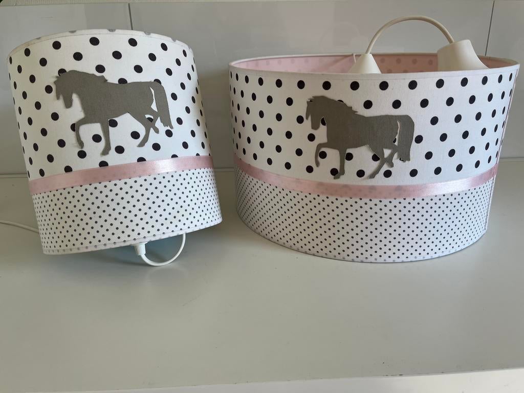 Plafondlamp en wandlamp met paarden, Ophalen of Verzenden, Zo goed als nieuw
