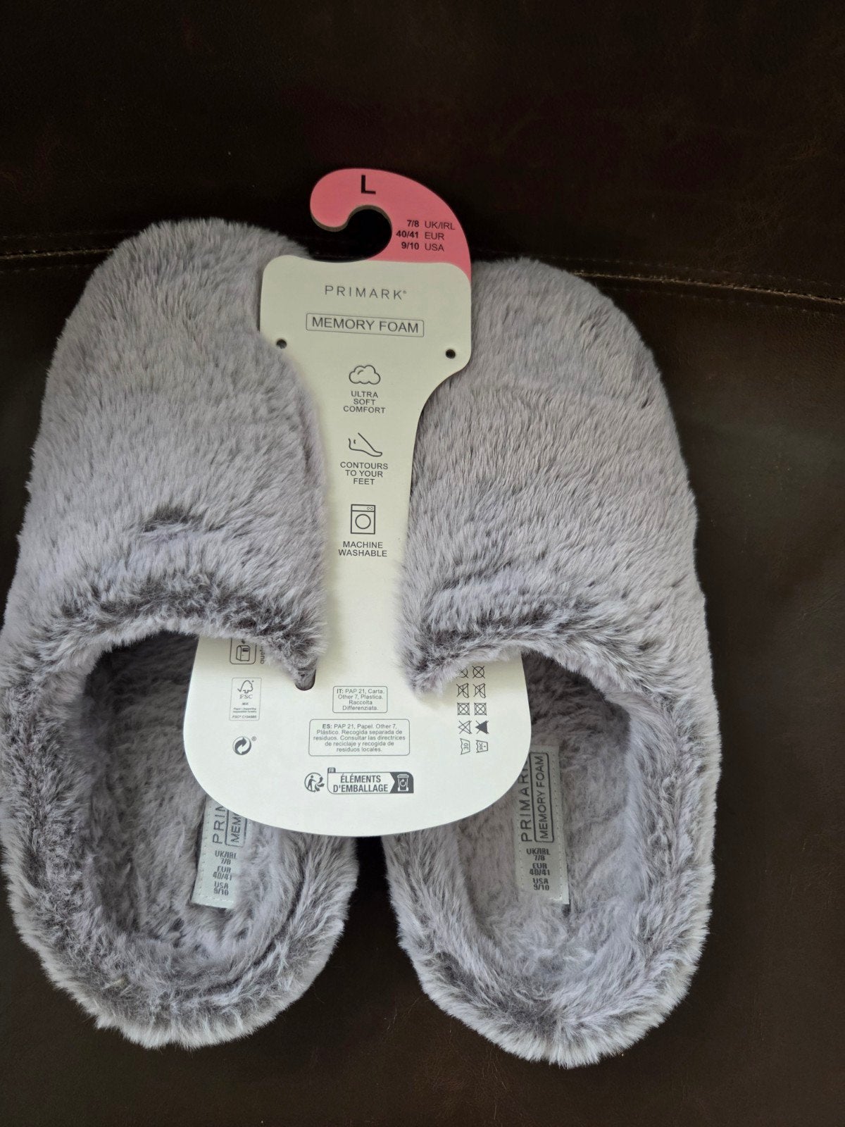 Nieuw Memory Foam Pantoffels - Maat 40/41 - Grijs, Primark, Nieuw, Ophalen of Verzenden, Pantoffels of Sloffen