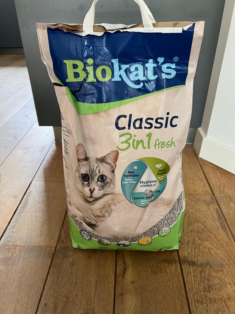 Biokat’s Classic kattenbakvulling, Ophalen