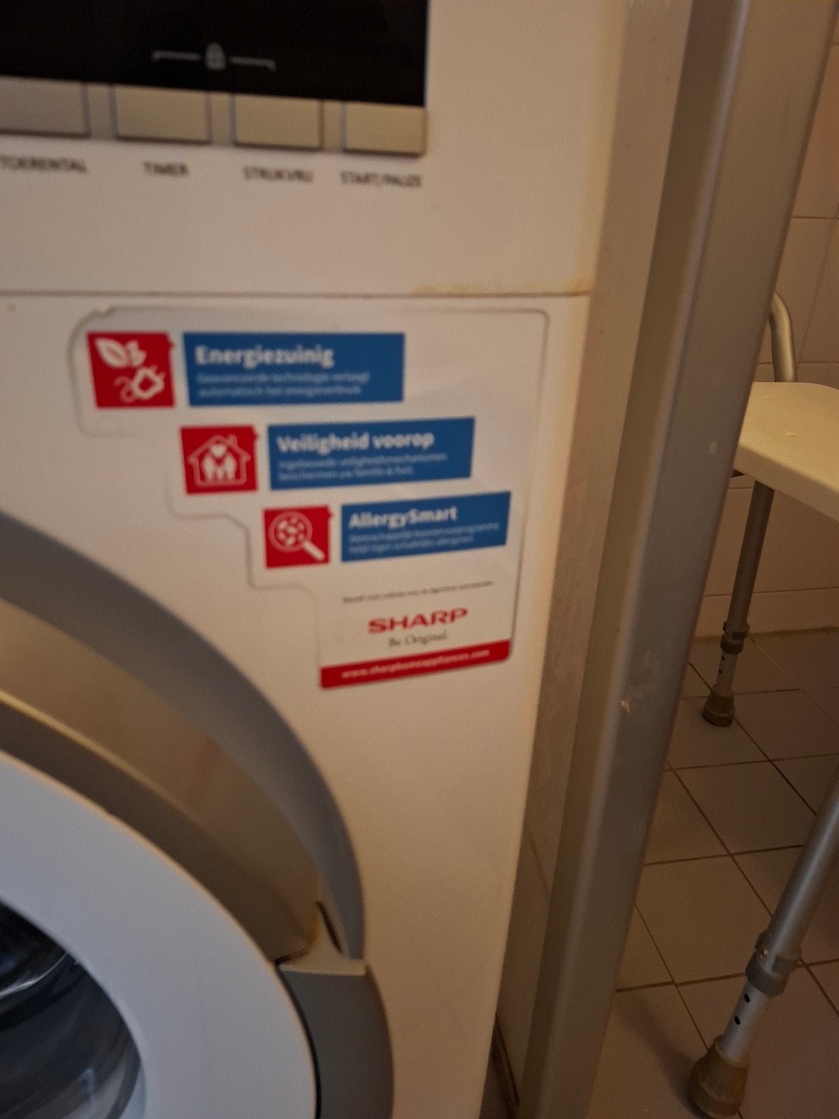 Sharp Wasmachine 1400 rpm A++++ - Weinig gebruikt, Ophalen, 1200 tot 1600 toeren, Gebruikt, Energieklasse A of zuiniger