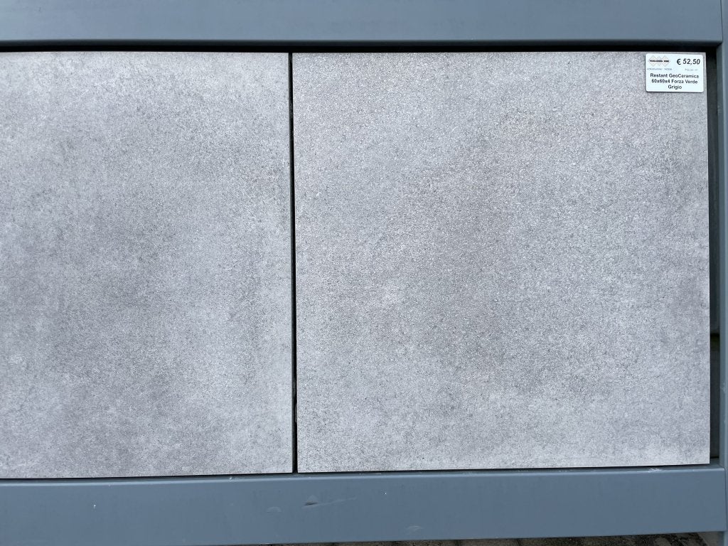 Restpartij GeoCeramica 60x60 Forza Verde Grigio, Tuin en Terras, Tegels en Klinkers, Niet ingevuld, Keramiek, Niet ingevuld, Nieuw