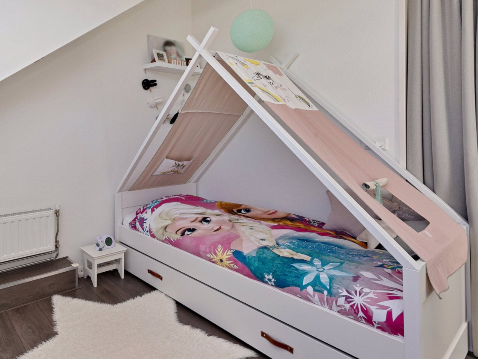 Life Time - Tipi kinderbed Cool kids Unicorn, Ophalen, 85 tot 100 cm, Gebruikt, Matras