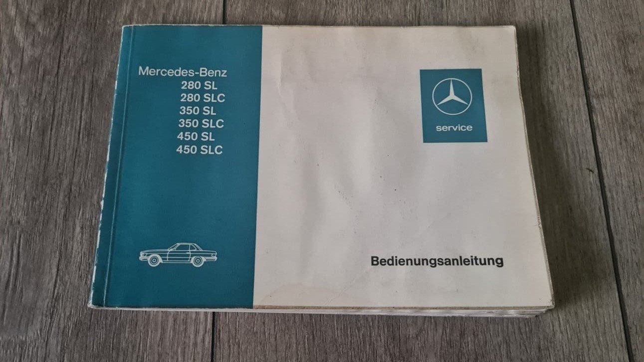Mercedes Benz SL SLC 280 350 450 Duits, Auto diversen, Handleidingen en Instructieboekjes, Ophalen of Verzenden