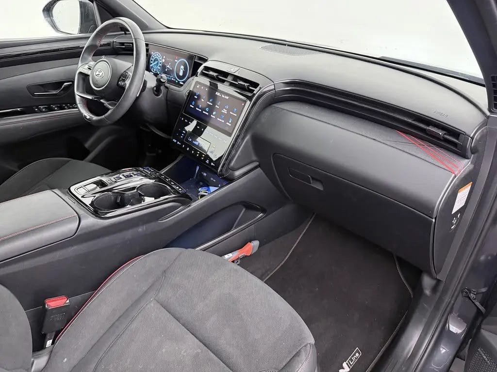 Hyundai Tucson 1.6 T-GDI PHEV N Line Sky 4WD - Pano/Schuifda, Auto's, Hyundai, Automaat, 1350 kg, Adaptive Cruise Control, Gebruikt