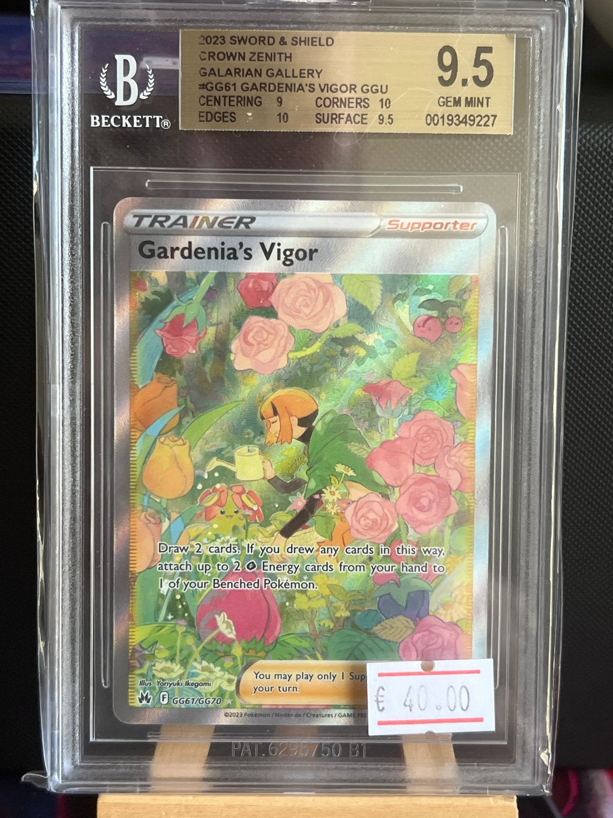 Pokémon TCG Gardenia's Vigor GG61/GG70 BGS 9.5, Ophalen of Verzenden, Zo goed als nieuw, Losse kaart, Foil
