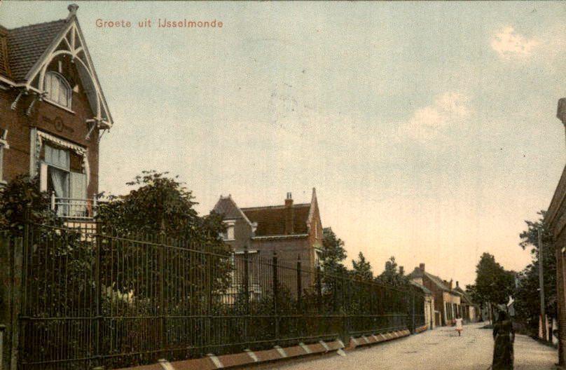 Ijsselmonde - Groete uit, Verzamelen, Ansichtkaarten | Nederland, Gelopen, Zuid-Holland, Voor 1920, Ophalen of Verzenden