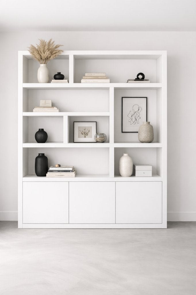 Vakkenkast Wesley | wandkast Wesley | Kasten opmaat, Ophalen, Nieuw, Minder dan 150 cm, Met lade(s)