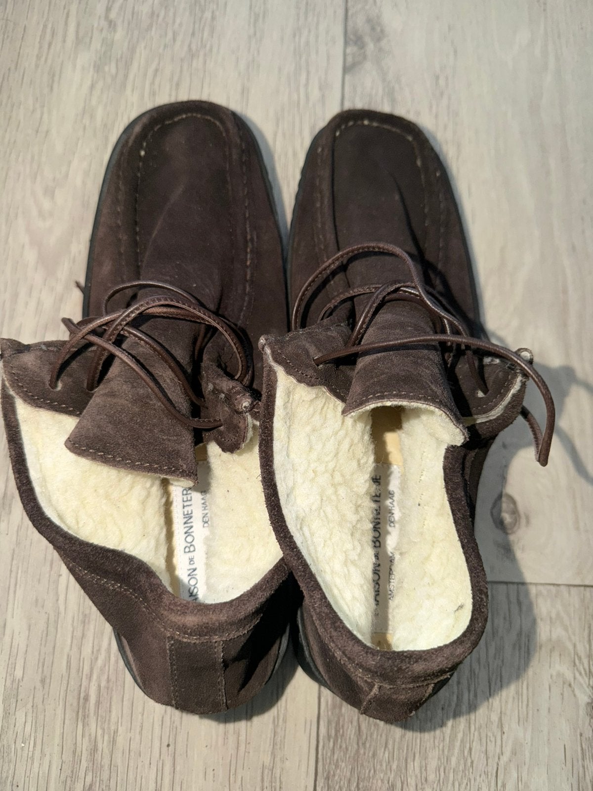 Suede mocassin boots dames maat 38, Kleding | Dames, Ophalen of Verzenden, Zo goed als nieuw, Bruin