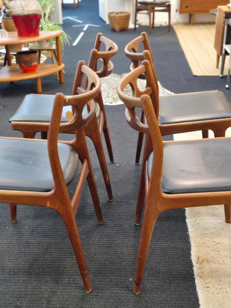 Foto 5 van Vintage Deens design eetkamerstoelen (4) Andersen Uldum