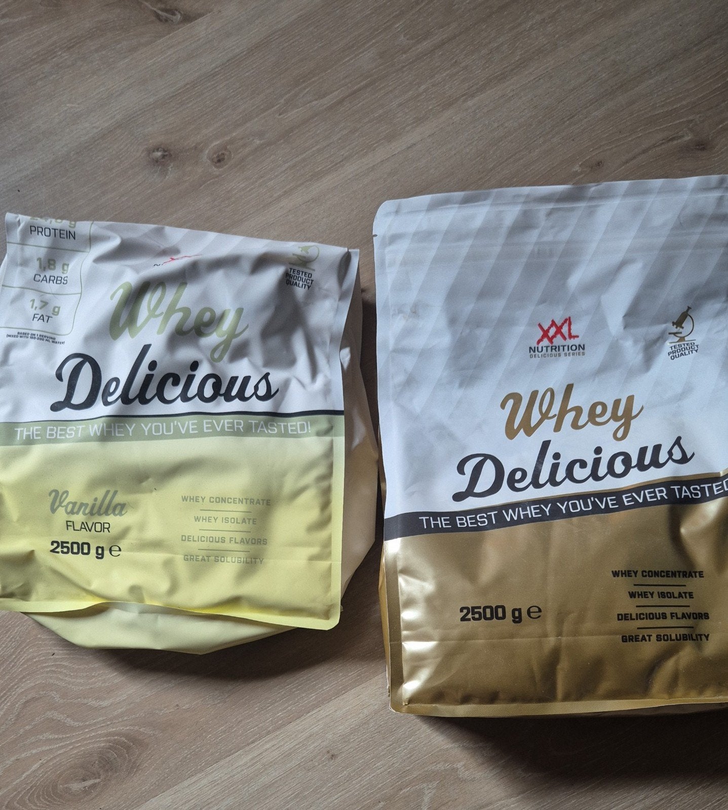XXL Nutrition Whey 2 zakken van 2,5KG - Nieuw, Ophalen of Verzenden, Nieuw, Poeder of Drank