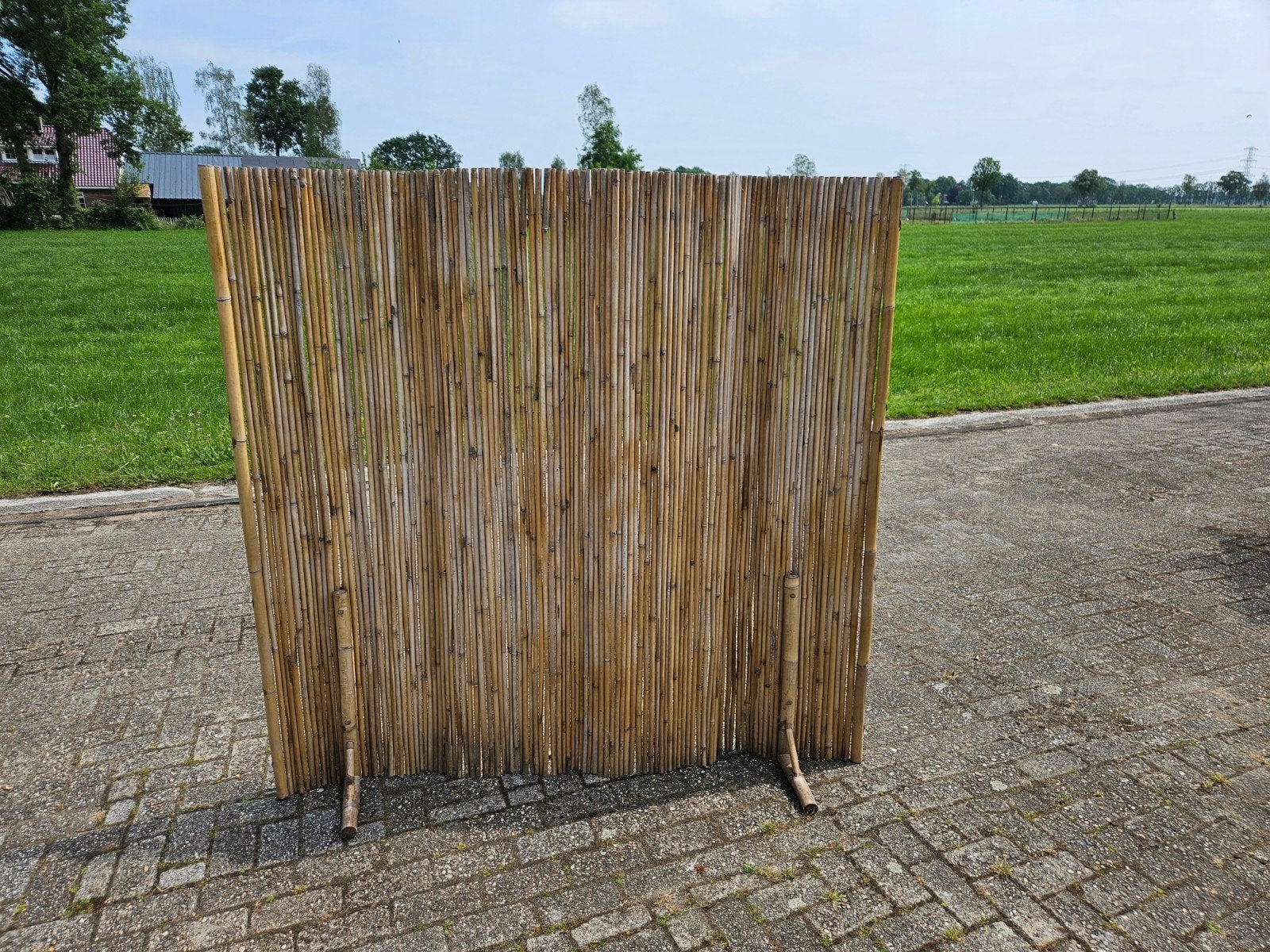 2x Bamboe schutting/tuinscherm 170x180cm, Ophalen, Hout, 150 tot 200 cm, 150 tot 200 cm