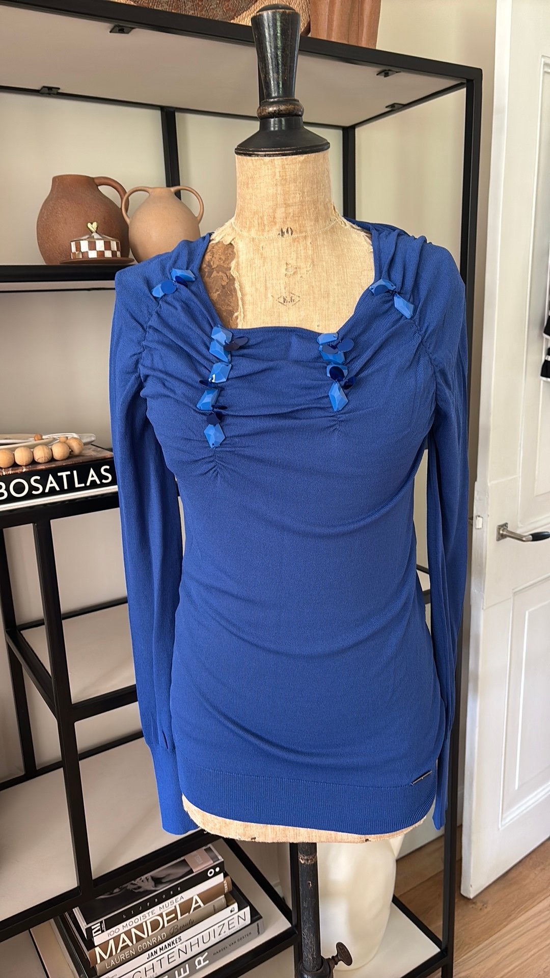 Liu-Jo kobaltblauwe trui apart It 46 nieuw, Verzenden, Nieuw, Maat 46/48 (XL) of groter, Blauw