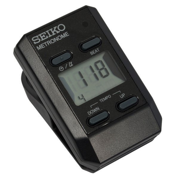 Metronome Seiko Seiko DM-51 digitale clip-on metronoom zwart, Overige merken, Ophalen of Verzenden, Zo goed als nieuw, Snelheids- of Stappenmeter