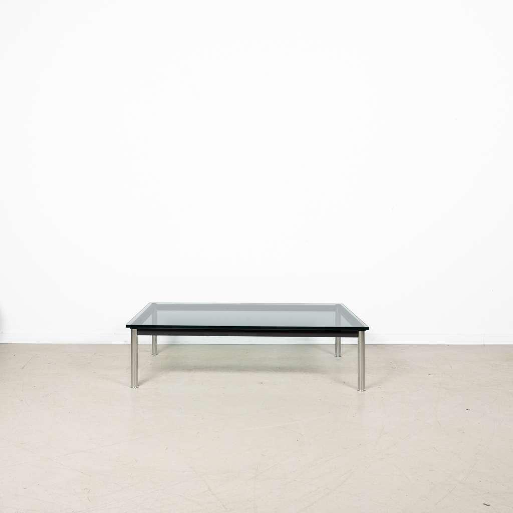 1x Cassina LC10-P Salontafel Zwart Glas 120 x 80 cm - Chroom, Huis en Inrichting, Tafels | Salontafels, Niet ingevuld, 50 tot 100 cm