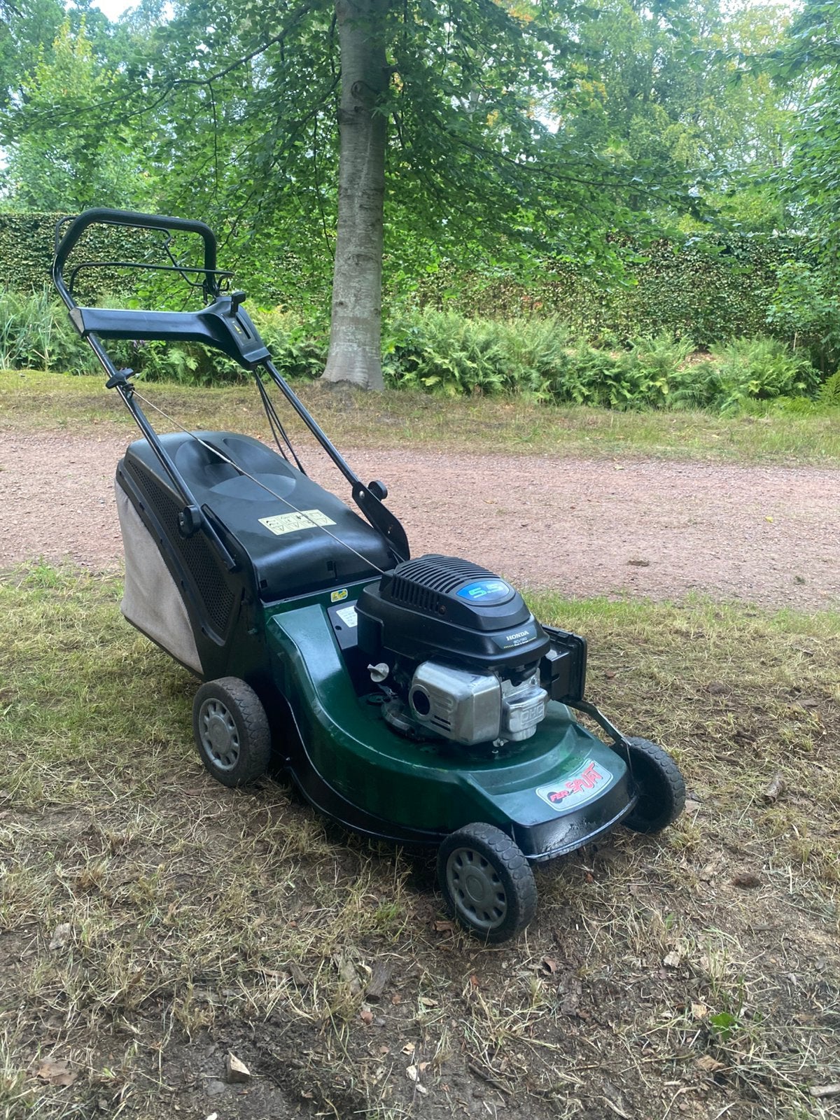 Motormaaier Ferspurt met honda motor, Ophalen, Gebruikt, 50 cm of meer, Benzine-grasmaaier