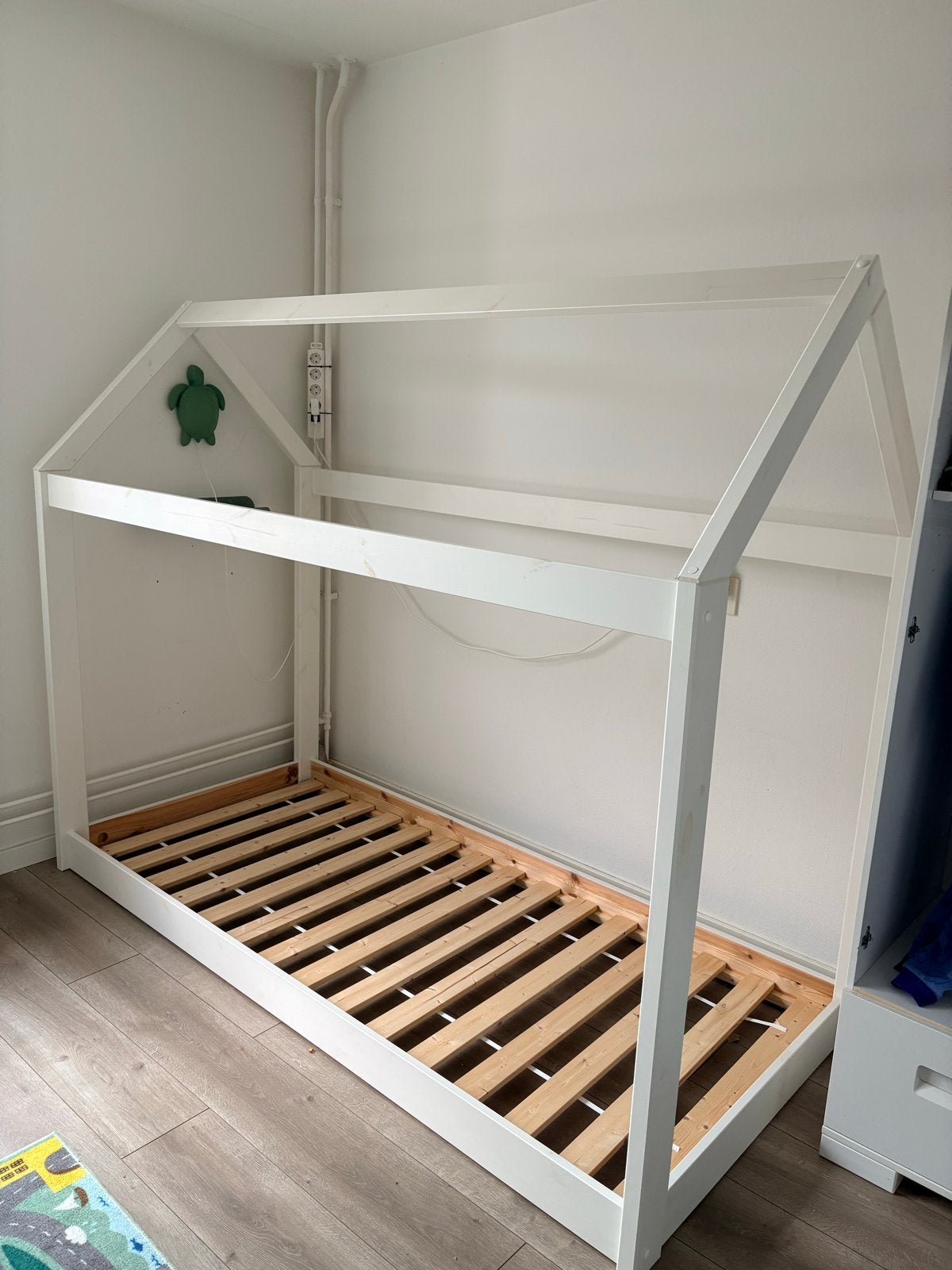 Bed huisje kinderbed 90x200 cm - Wit, Ophalen, 90 cm, Eenpersoons, Wit