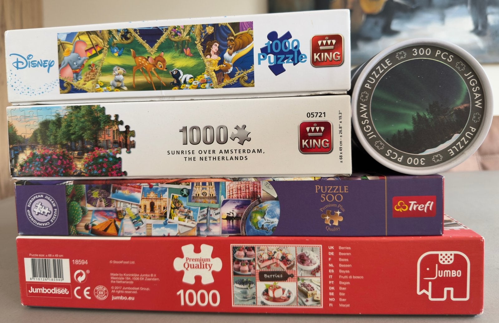 Leuke puzzels met verschillende aantallen stukjes !, Ophalen of Verzenden, Gebruikt, Legpuzzel