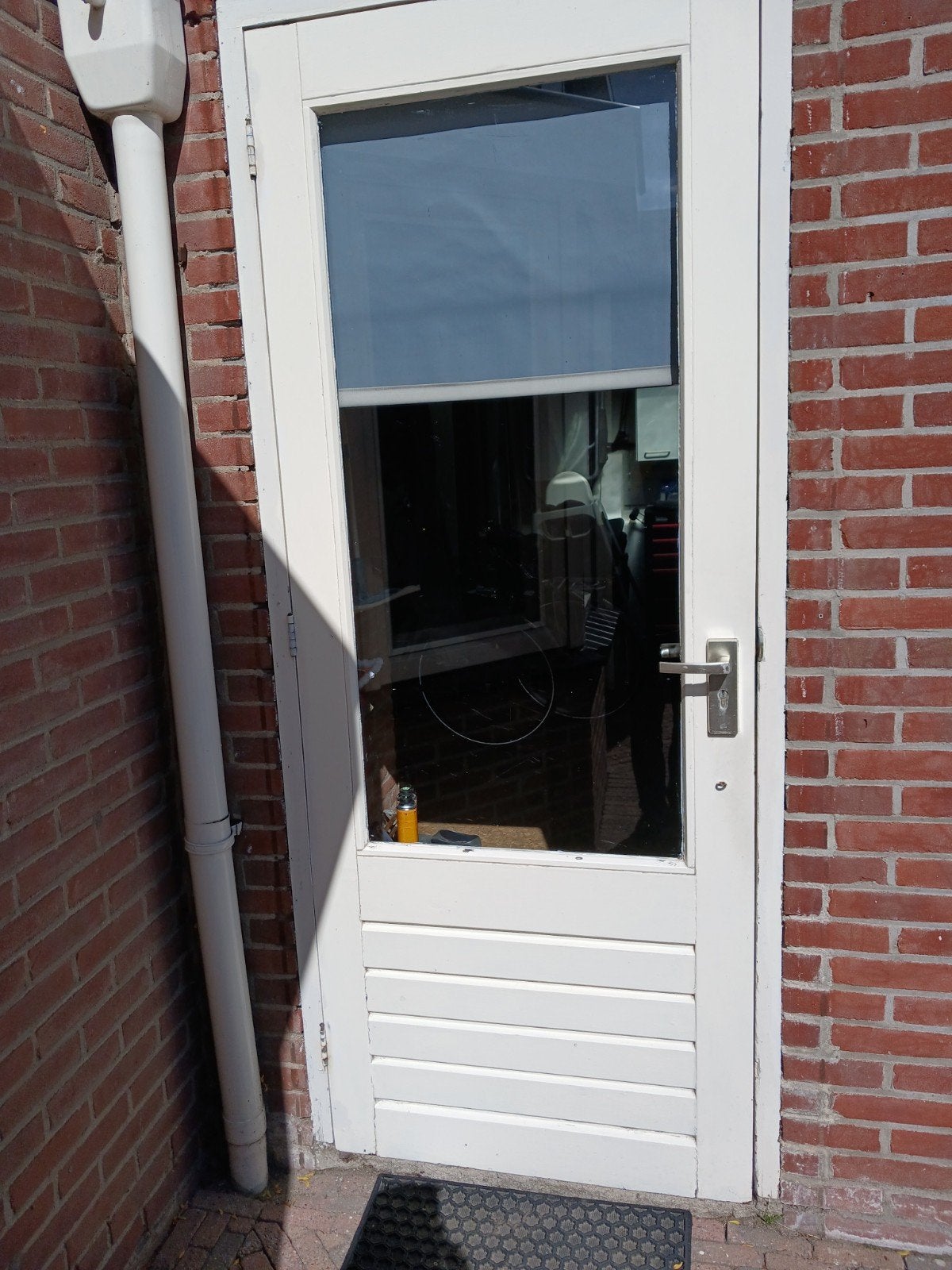 Hardhouten balkondeur 2.11 x 82,5m, Ophalen of Verzenden, Gebruikt, Buitendeur, 200 tot 215 cm