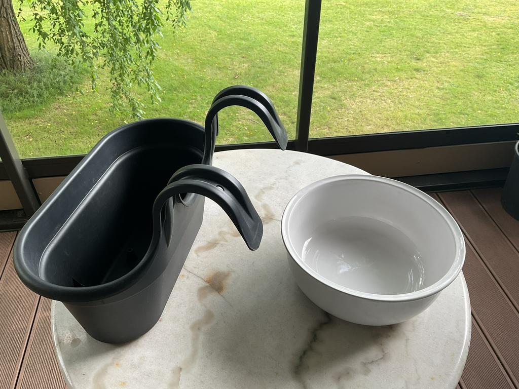 Bloembak (Hang) Terras - Schaal voor Plantjes, Tuin en Terras, Minder dan 30 cm, Balkon, Ophalen of Verzenden, Zo goed als nieuw