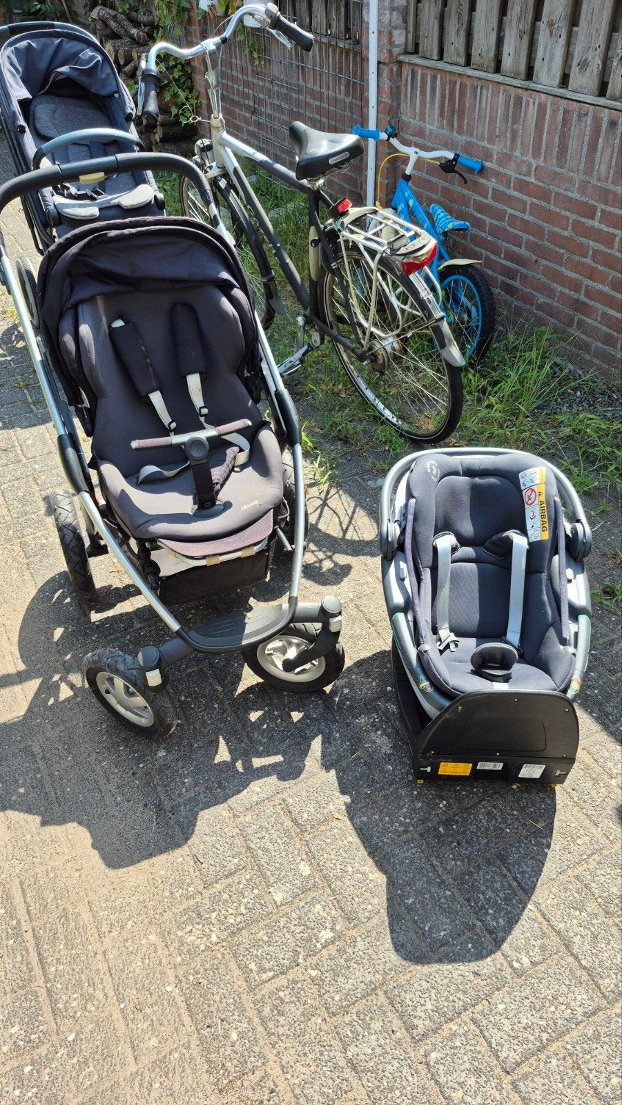 Maxi Cosi kinderwagen en autostoel met Isofix onderstel, Ophalen, Gebruikt, Isofix, 0 t/m 13 kg