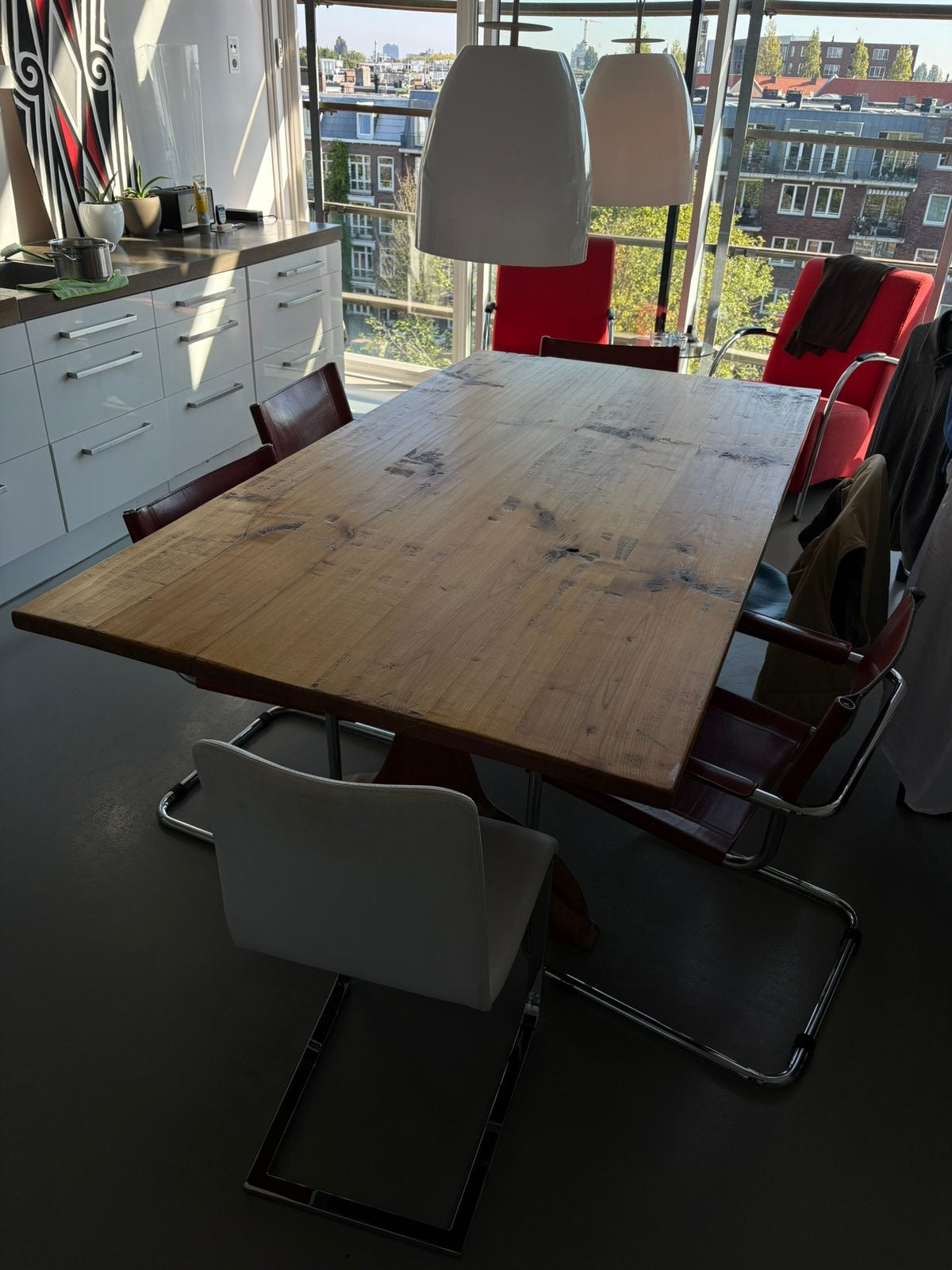 Shaker-tafel, Huis en Inrichting, Ophalen, 200 cm of meer, 50 tot 100 cm, Zo goed als nieuw