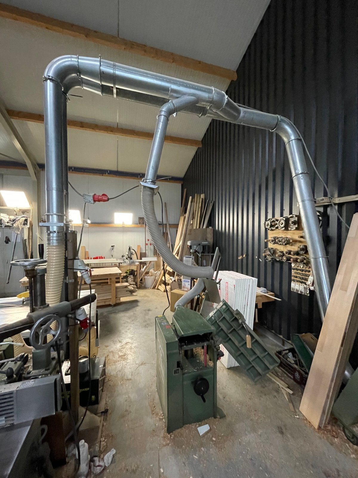 Schuko buizen afzuiging Ø150mm met afsluiters, Ophalen, Gebruikt, IJzer