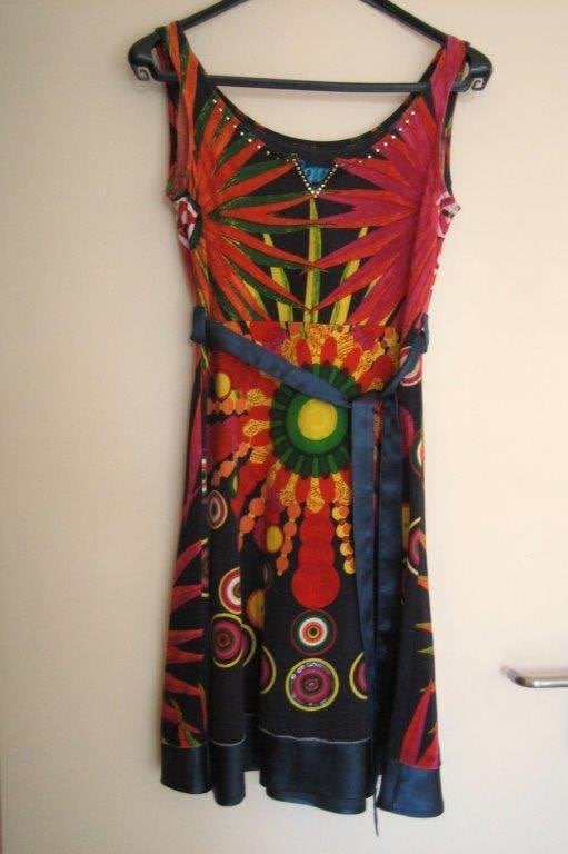 Prachtig fleurig gekleurd zonnejurkje DESIGUAL 38 snazzeys, Maat 38/40 (M), Meerkleurig, Ophalen of Verzenden, Zo goed als nieuw