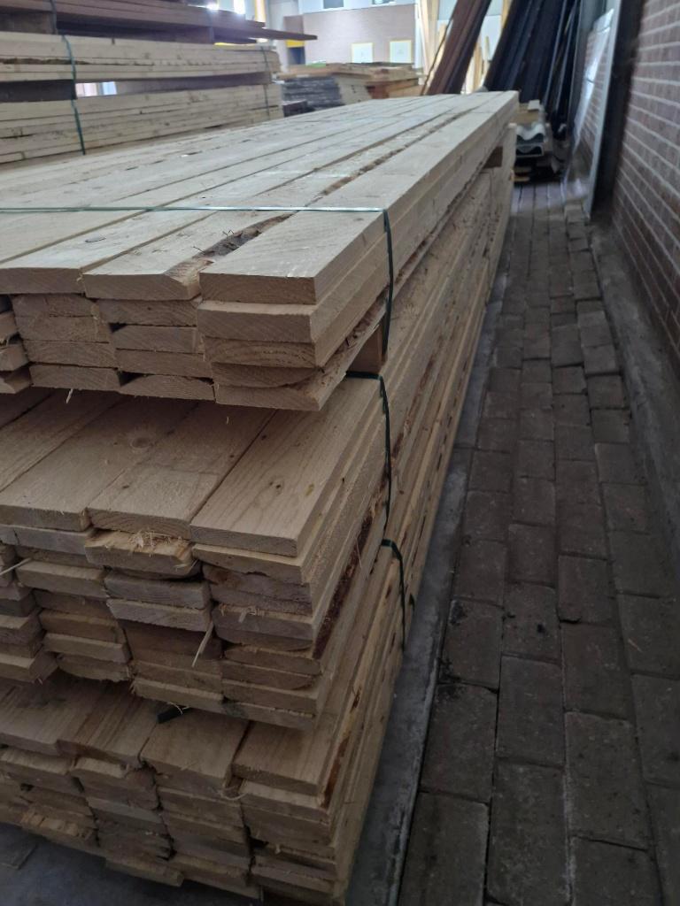 Pak B-keus vuren ruw 22x100mm planken bekisting pallet, Ophalen, Nieuw, 250 cm of meer, Planken