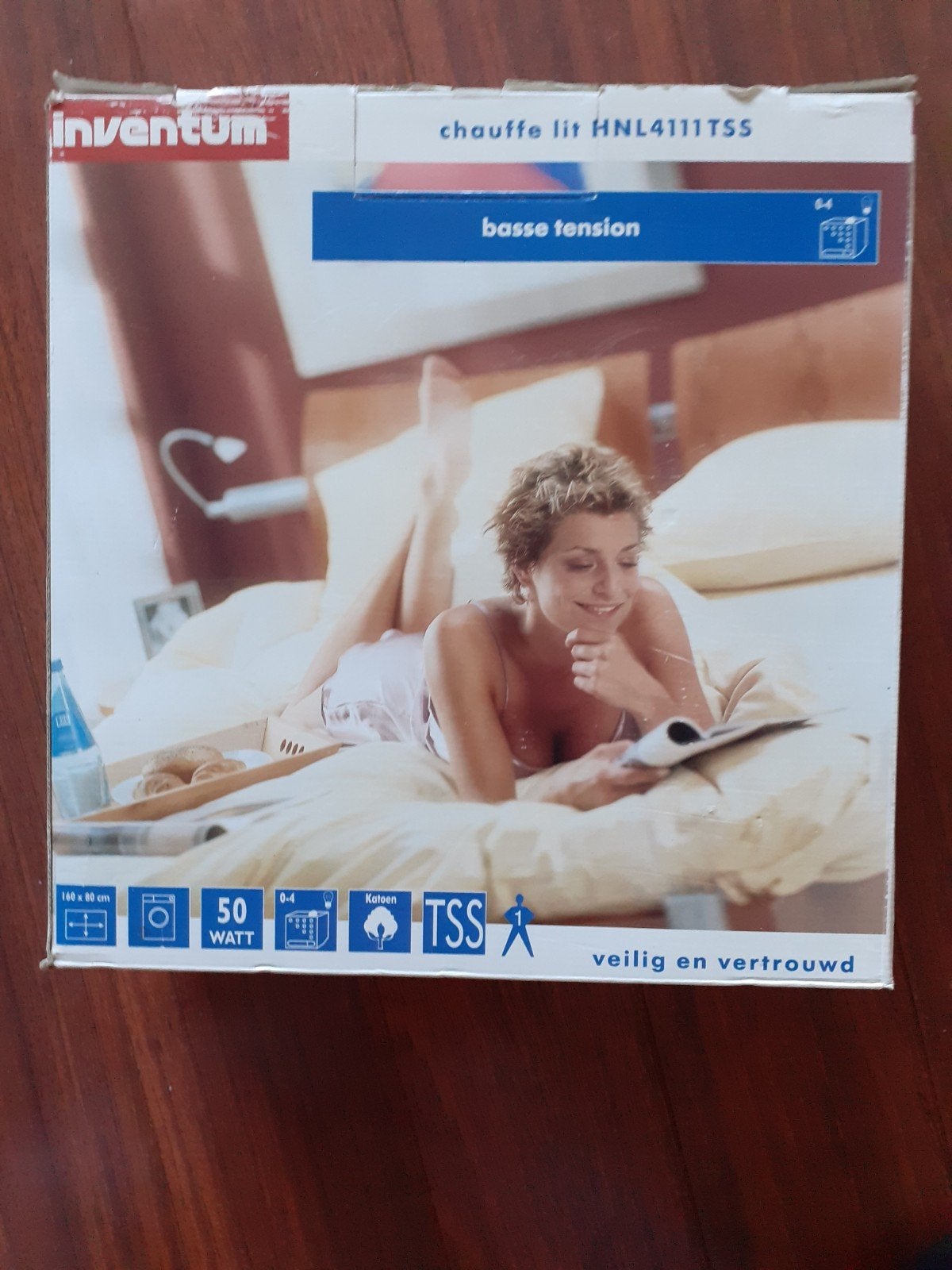 Inventum Elektrische Onderdeken HNL4111TSS - Katoen, Huis en Inrichting, Ophalen, Gebruikt, Eenpersoons, Wit