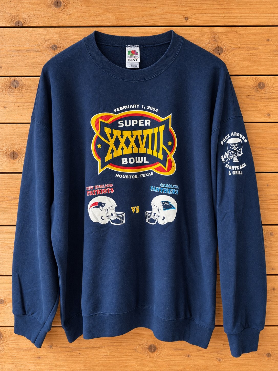 Fruit of the Loom Vintage SuperBowl XXXVII NFL Sweatshirt XL, Ophalen of Verzenden, Gedragen, Maat 56/58 (XL), Blauw