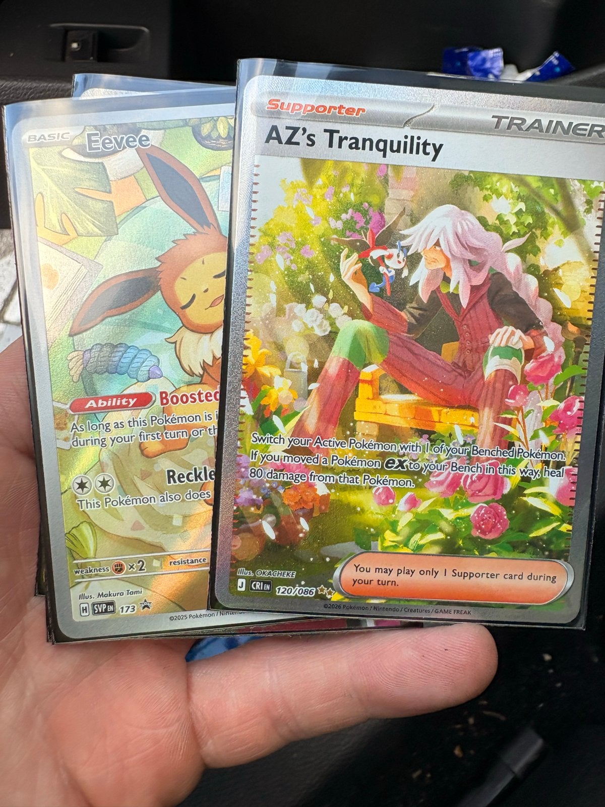 Pokémon TCG Kaarten: Eevee, AZ's Tranquility, Chespin, Clefa, Ophalen of Verzenden, Zo goed als nieuw, Meerdere kaarten