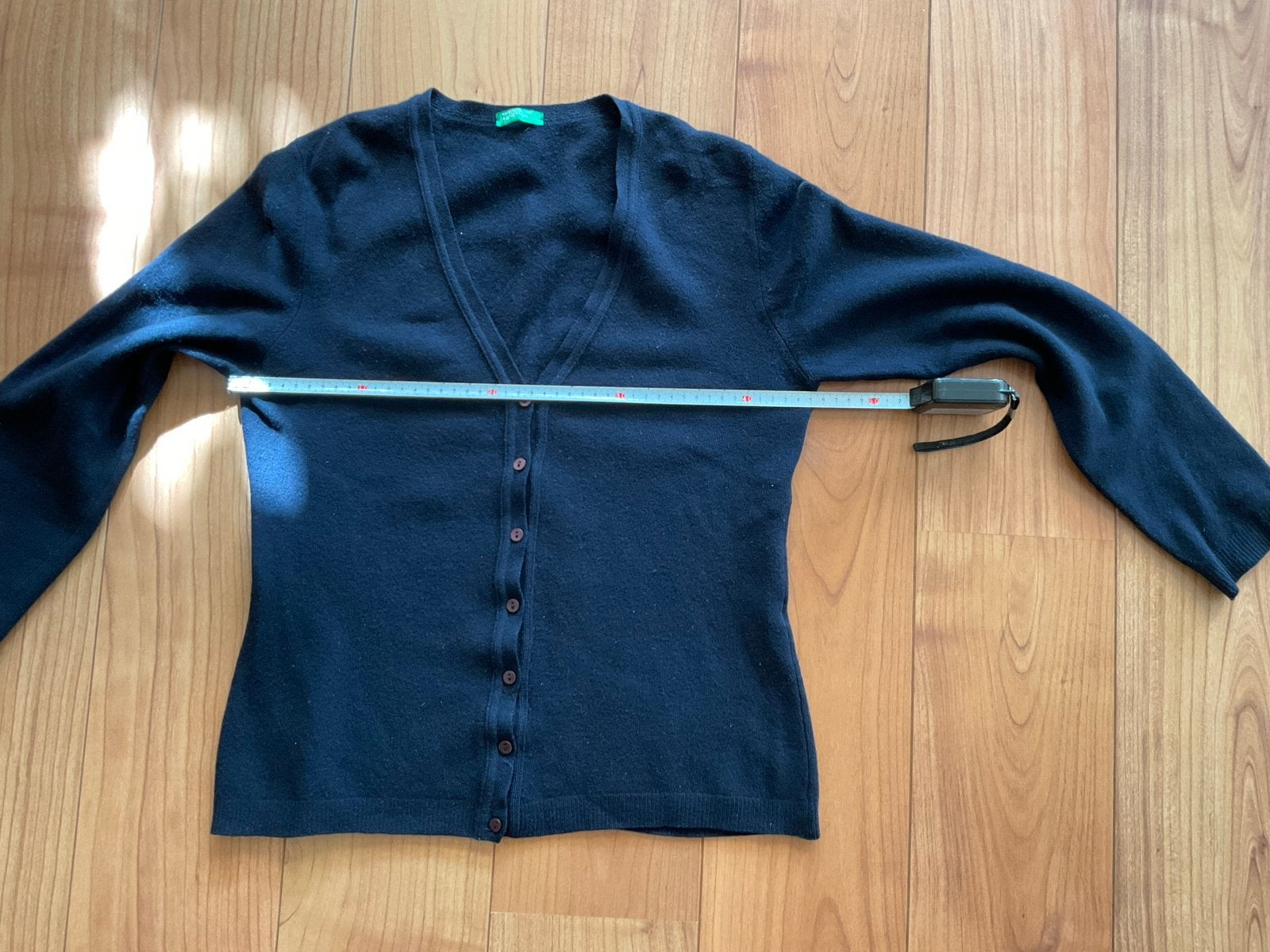Benetton wollen vest - nette gedragen staat, valt als S, Ophalen of Verzenden, Gedragen, Maat 36 (S), Blauw