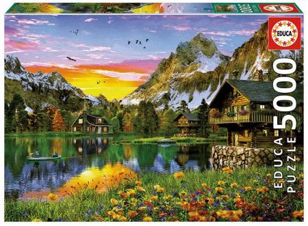 Educa - Alpenmeer - 5000 stukjes, Ophalen of Verzenden, Meer dan 1500 stukjes, Nieuw, Legpuzzel