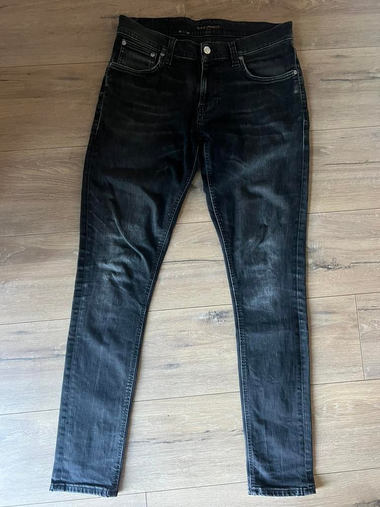 Nudie jeans tight terry black breath maat 31-34 heren, Ophalen of Verzenden, Zo goed als nieuw, Zwart, W32 (confectie 46) of kleiner