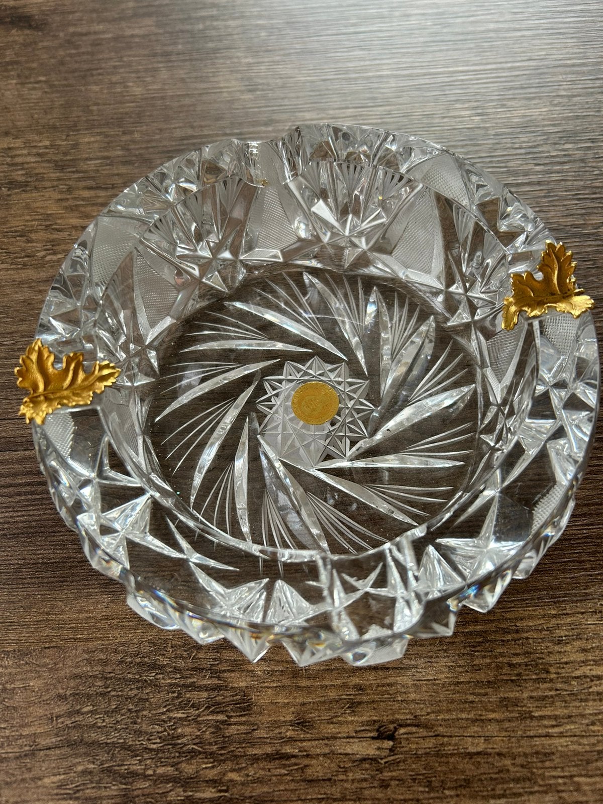 Prachtig vintage loodkristallen asbak, Ophalen of Verzenden