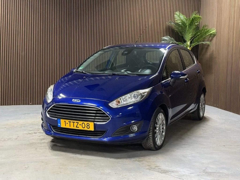 Ford Fiesta 1.0 EcoB. Titanium (bj 2014), Auto's, Euro 5, 101 pk, Blauw, 23 km/l
