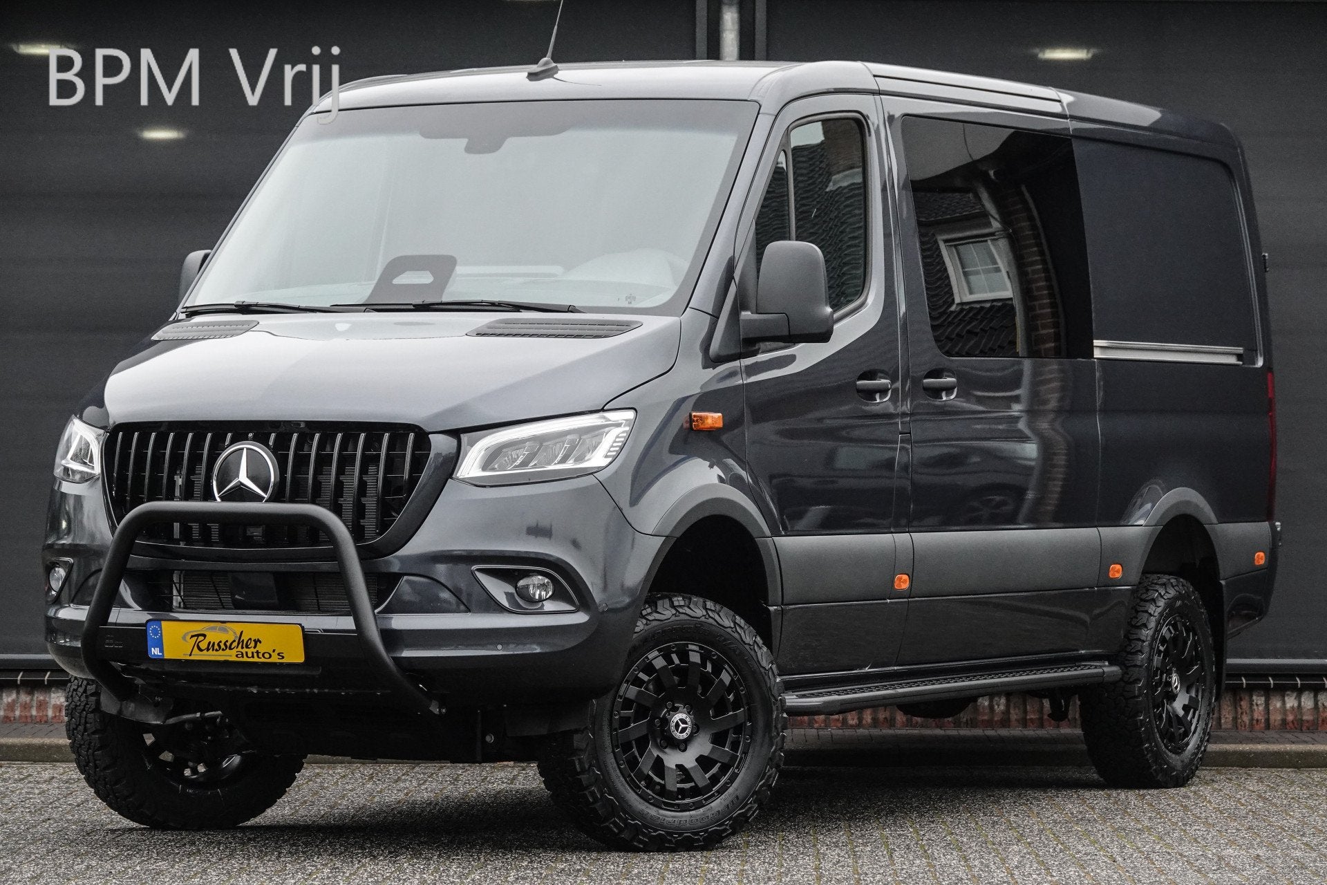 Mercedes-Benz Sprinter 4x4 319Cdi 190Pk 9G-tronic | L2H1 | D, Automaat, Stof, Gebruikt, Zwart