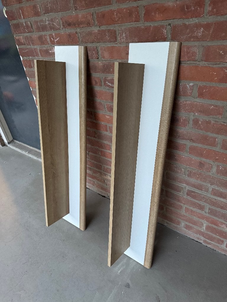 Wandplanken hout & wit, Ophalen, Zo goed als nieuw