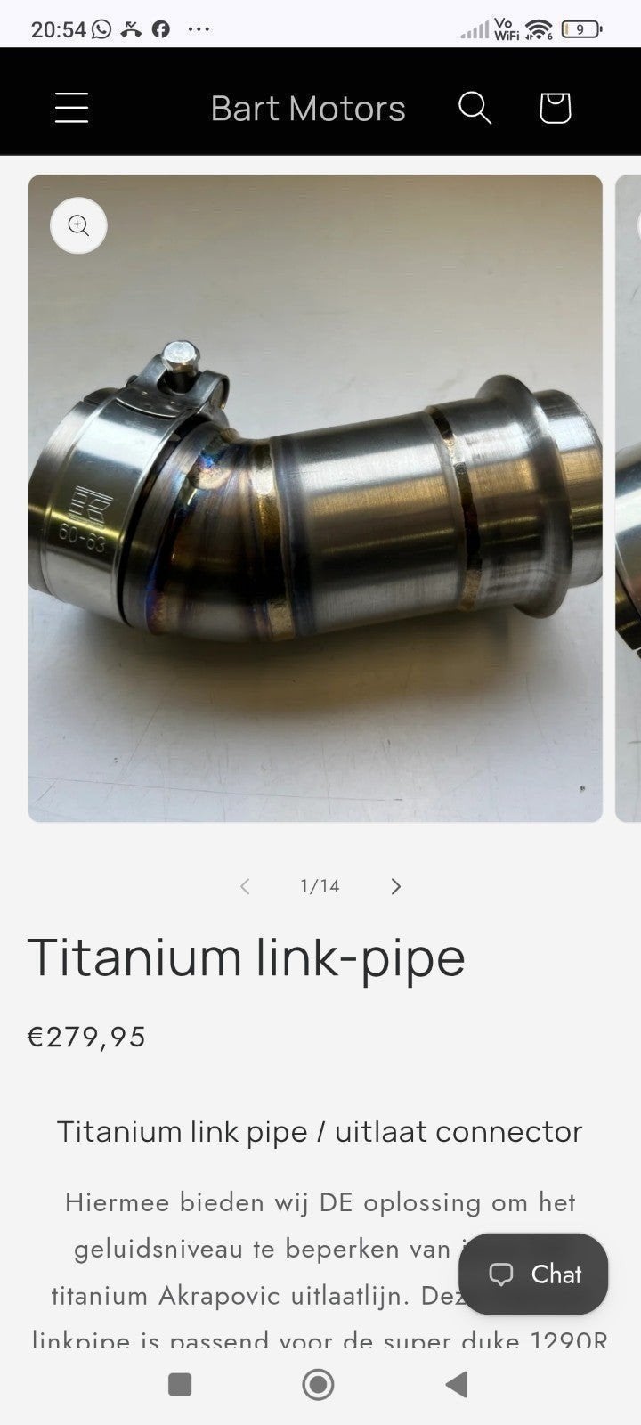 KTM 1290  uitlaat superduke r Akrapovic titanium.all in set!, Motoren, Ophalen of Verzenden, Gebruikt