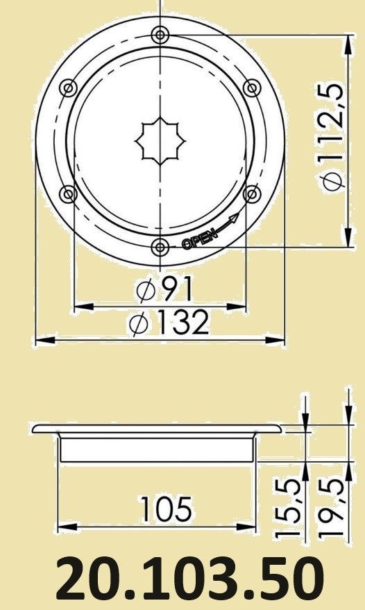 RVS inspectieluiken Ø91 mm. Prijzen vanaf € 57,95, Ophalen of Verzenden, Nieuw, Motor en Techniek