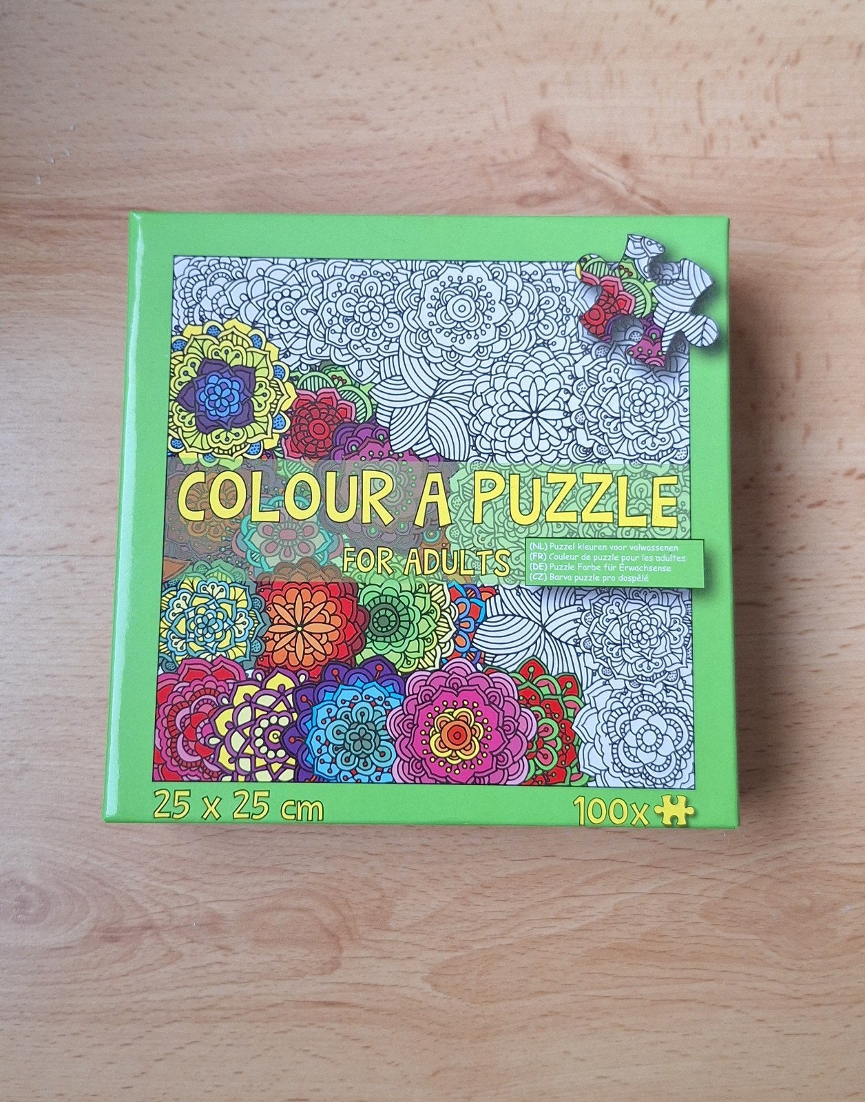 NIEUW! Kleur je eigen mandala puzzel voor volwassenen, Ophalen of Verzenden, Minder dan 500 stukjes, Nieuw, Legpuzzel