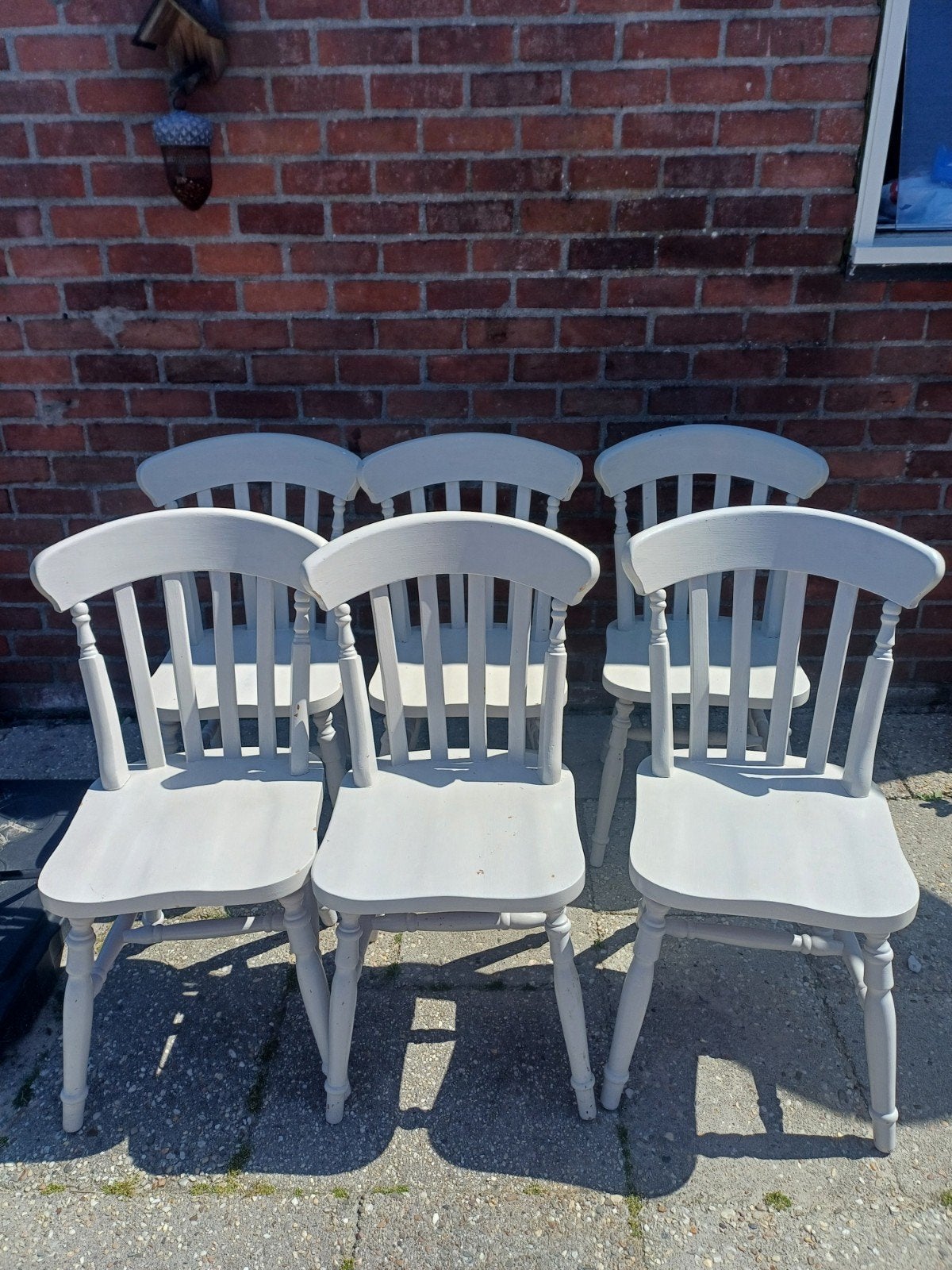 6 eettafel stoelen - opknappers, Ophalen, Gebruikt, Overige kleuren, Hout