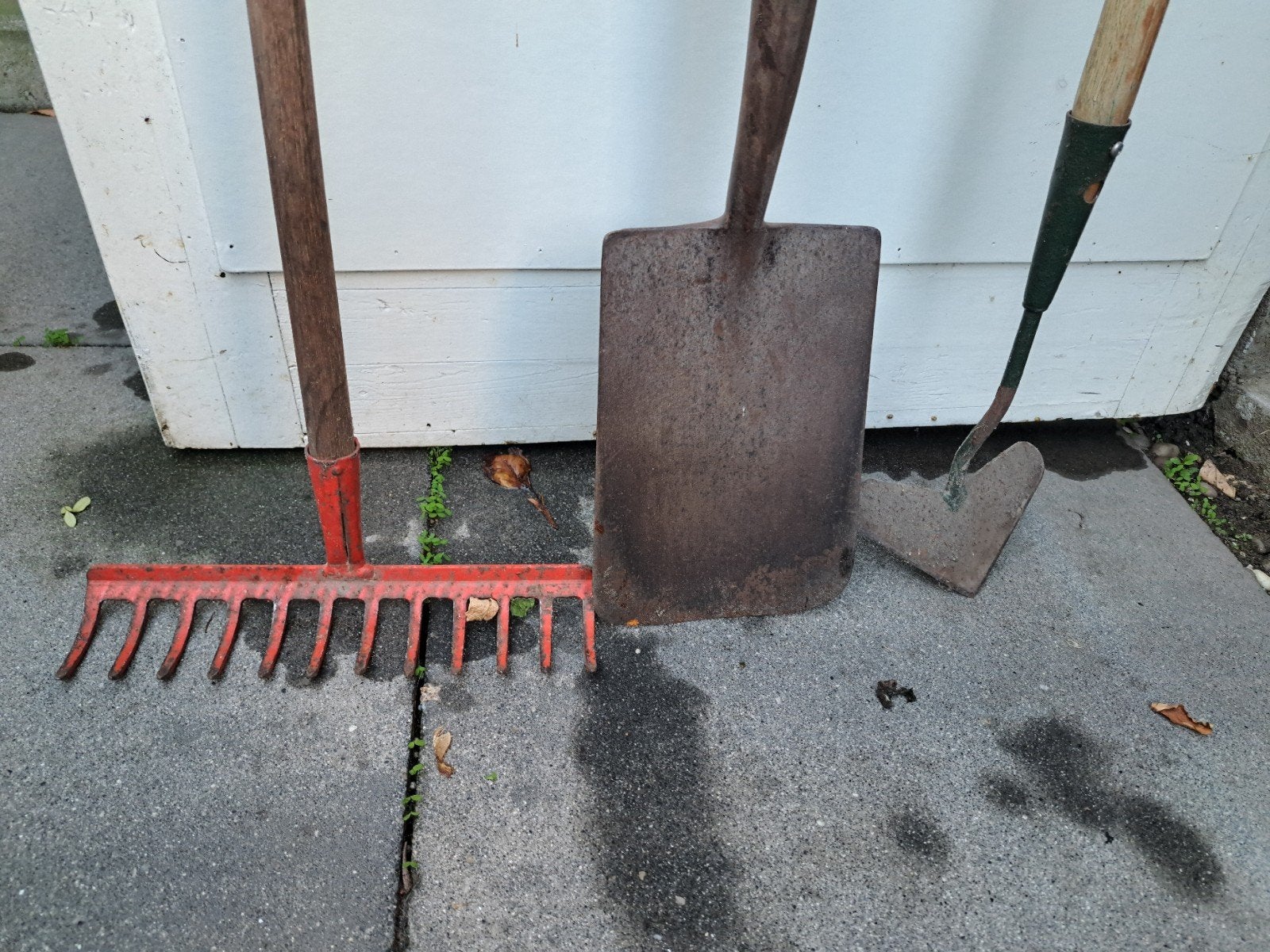 Tuin gereedschap set: Hark, Schop en Schoffel, Tuin en Terras, Ophalen, Gebruikt, Hark