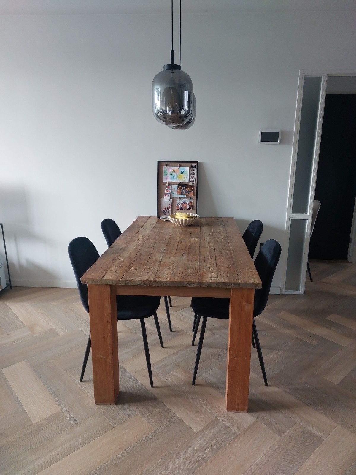 set van 4 zwarte eetkamerstoelen, Ophalen of Verzenden, 4 tot 6 stoelen