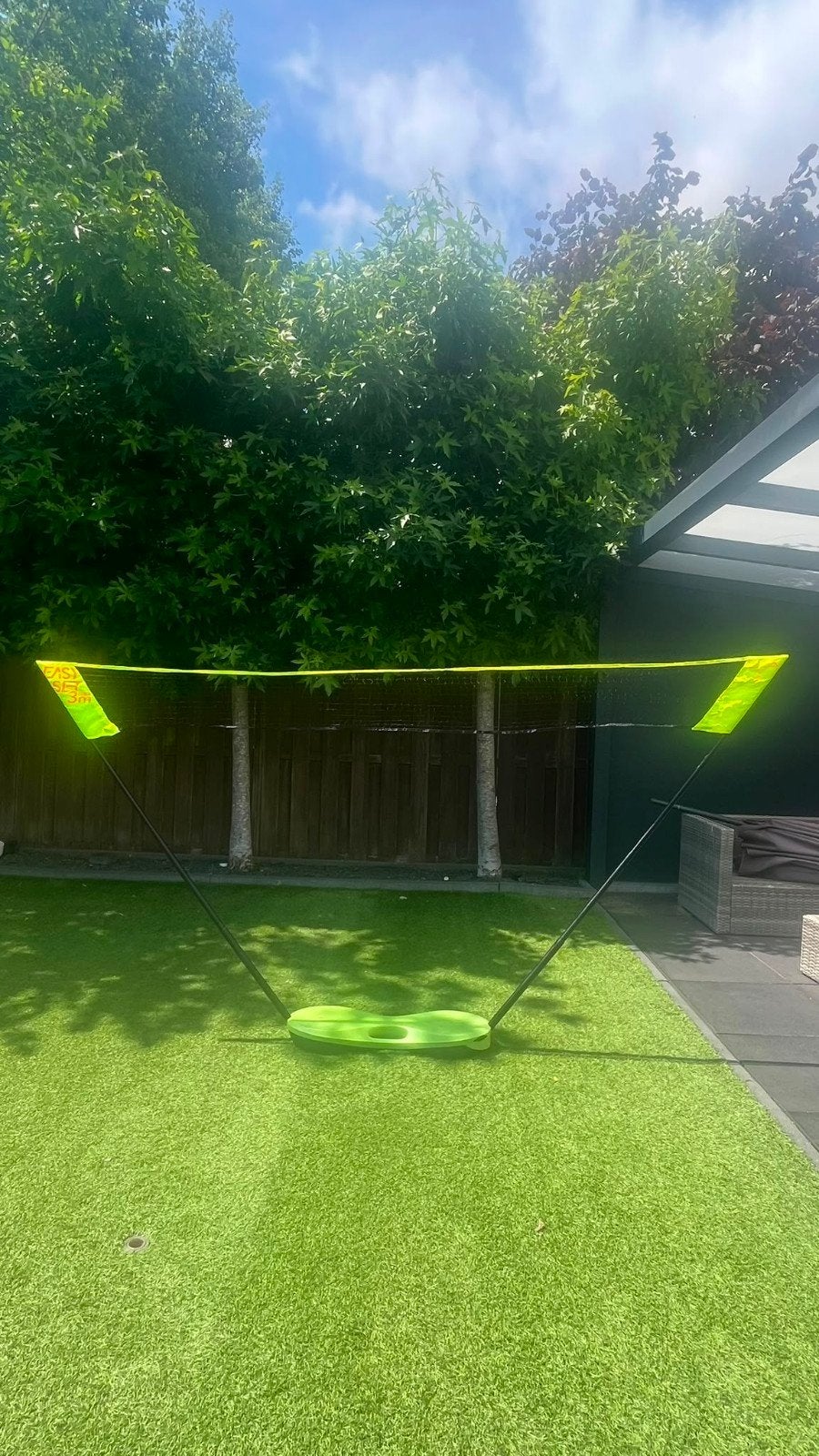 Draagbaar volleybalnet / badmintonnet - 3 meter, Ophalen of Verzenden, Gebruikt