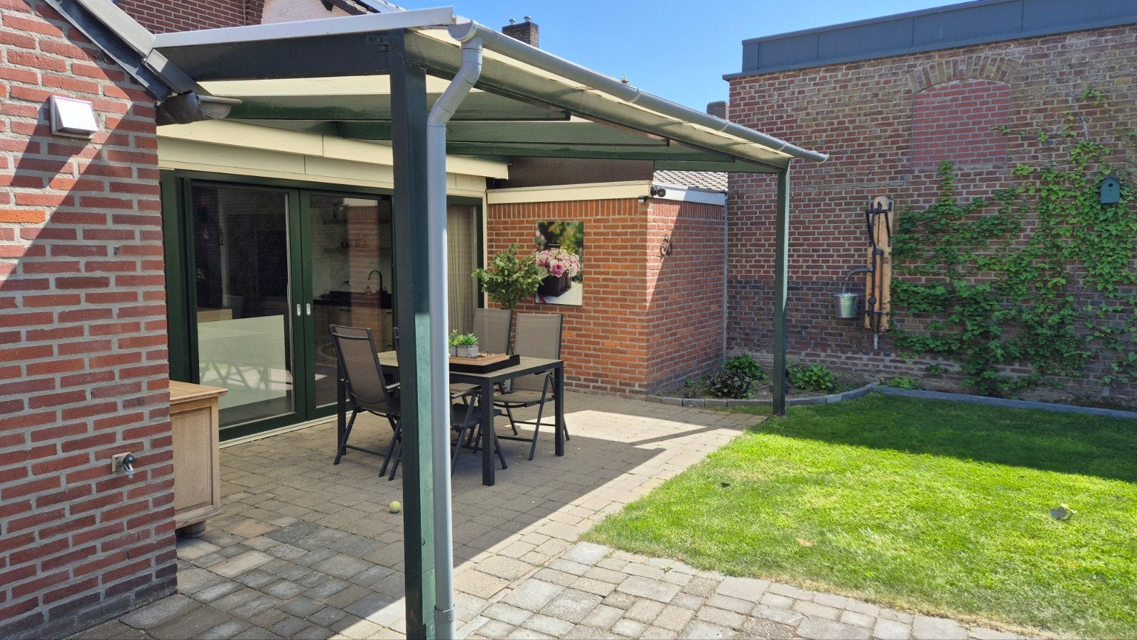Terrasoverkapping / Veranda met polycarbonaat dak, Ophalen, Gebruikt, Veranda