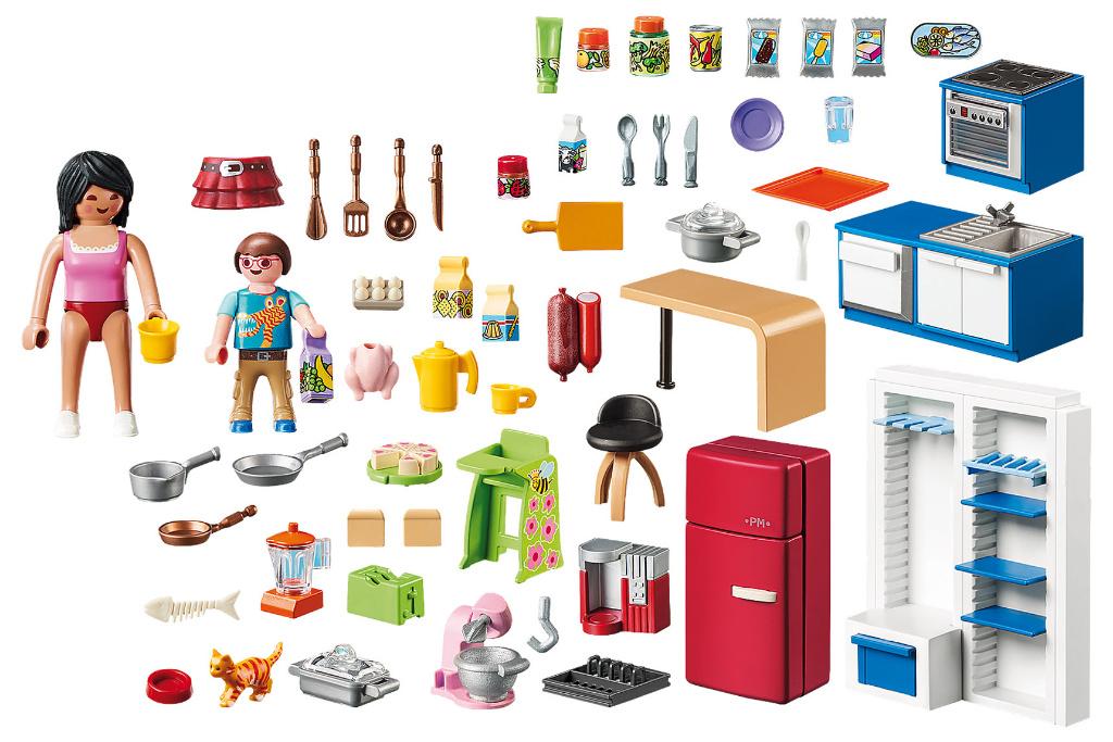 PLAYMOBIL 70206 Dollhouse Leefkeuken 129 delig, Ophalen of Verzenden, Nieuw, Complete set