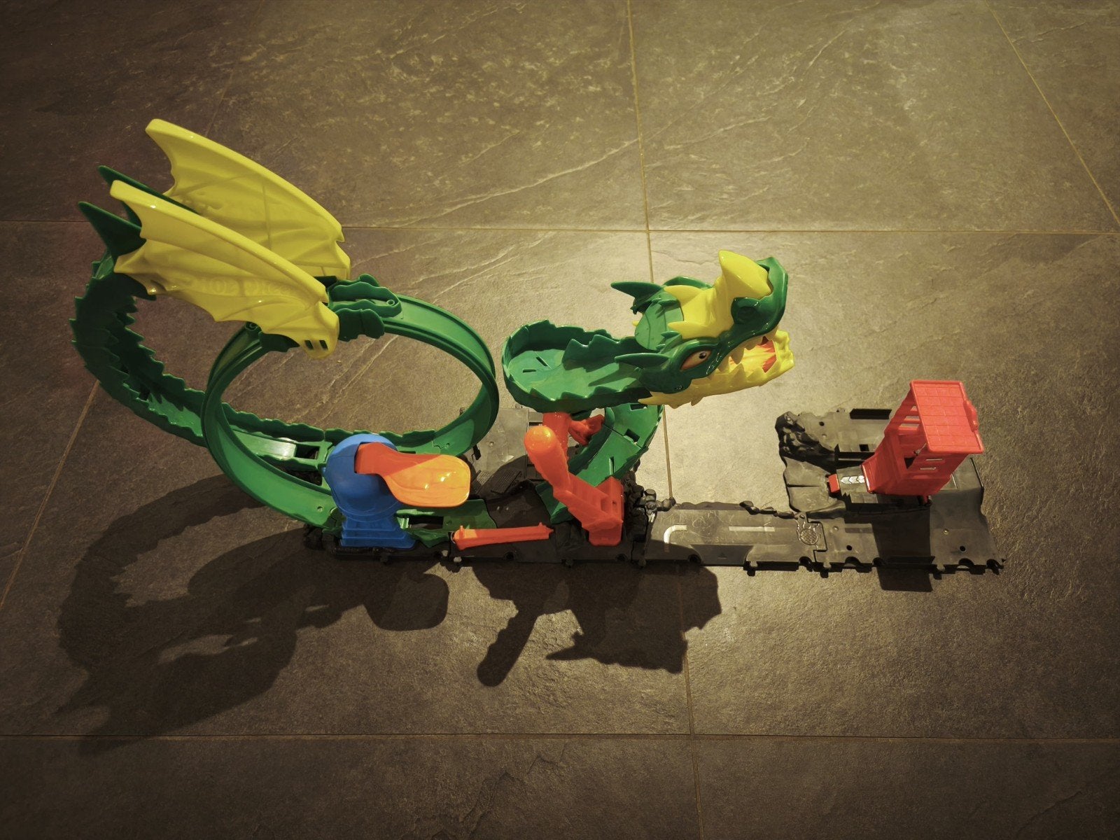 Hot Wheels Draken Racebaan met Looping, Racebaan, Ophalen of Verzenden, Zo goed als nieuw, Hot Wheels