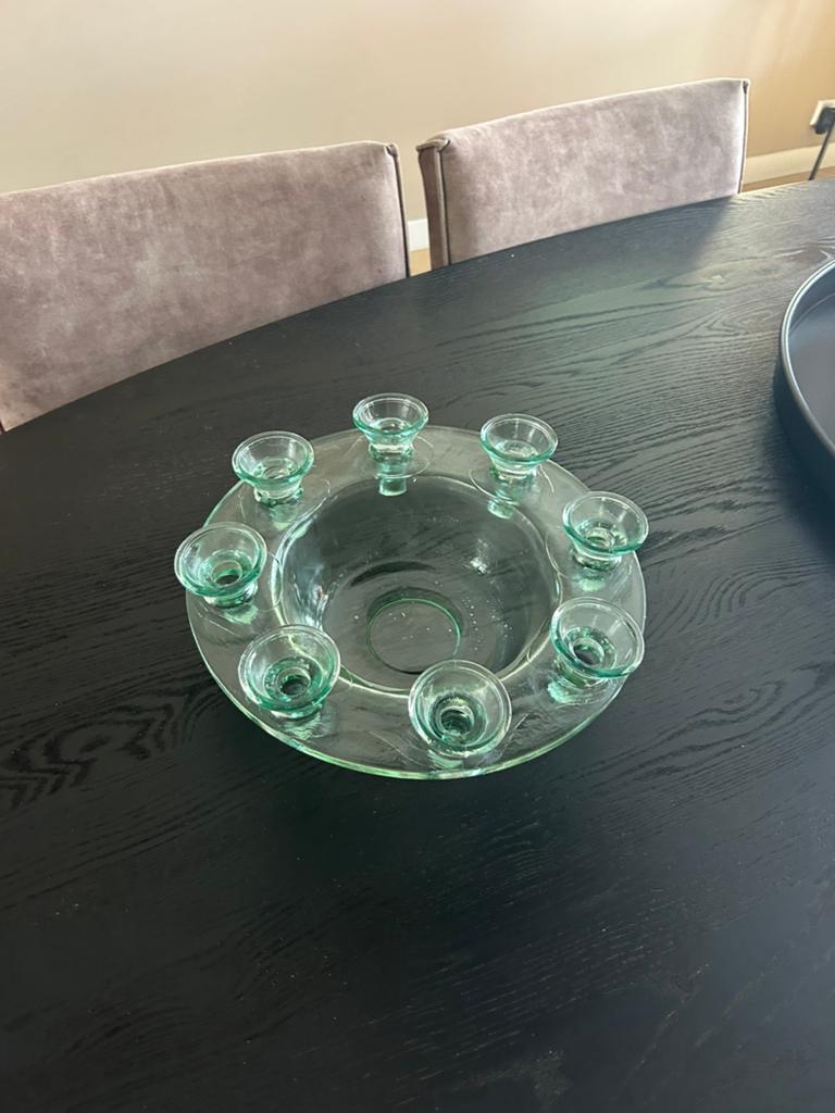 Glazen schaal, Ophalen, Zo goed als nieuw, Rond, Glas